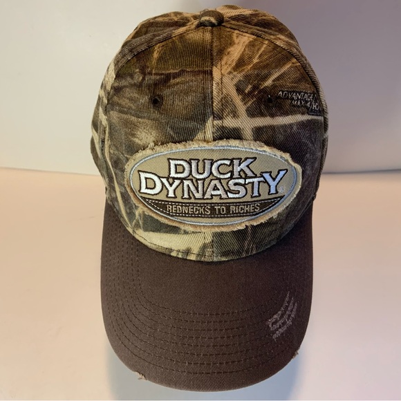 Vintage Duck Dynasty Hat 2013 Embroidered Adjustable Camo Brown Baseball Cap - Picture 1 of 8